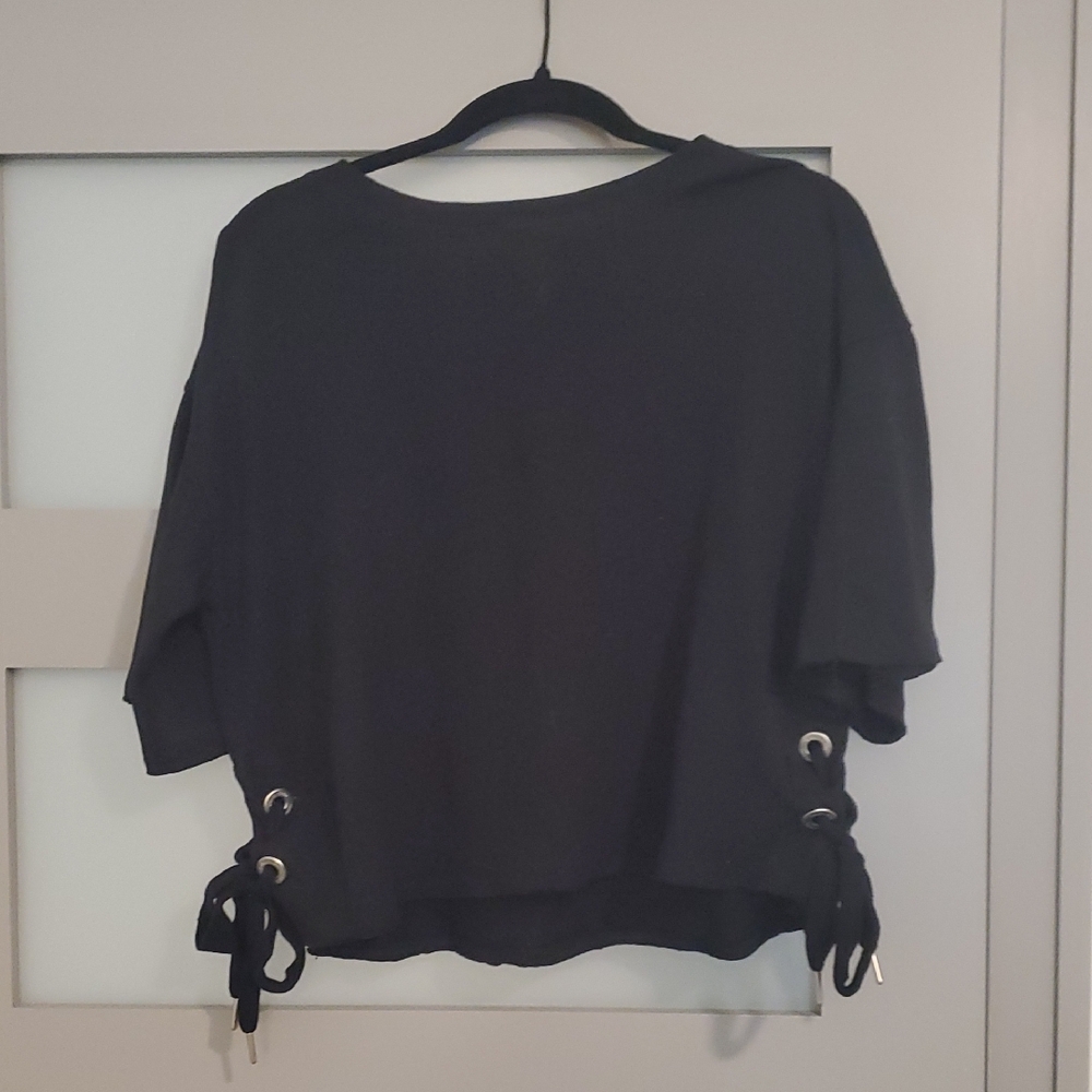 Calvin Klein Black Top with Side Ties
